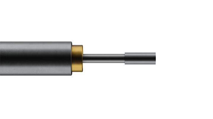 Welltec Setting Tool with a metallic body, gold-colored section, and extended shaft for precise downhole operations.