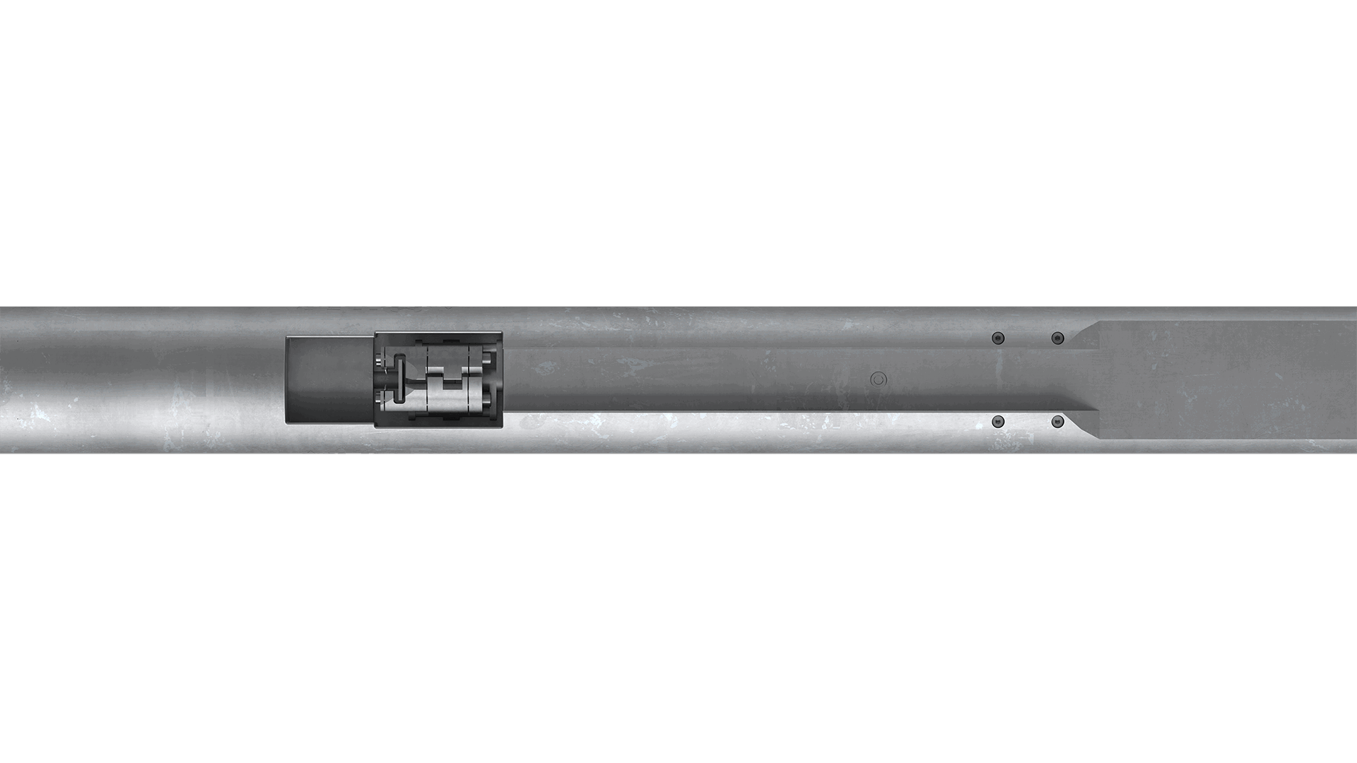 Axter Line Cutter tool with a metallic body and specialized cutting mechanism designed for efficient control line retrieval in downhole operations.