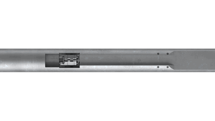 Axter Line Cutter tool with a metallic body and specialized cutting mechanism designed for efficient control line retrieval in downhole operations.