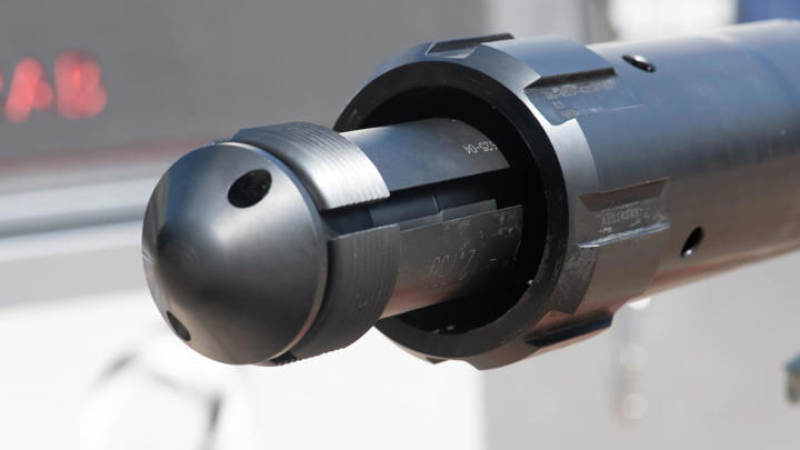 Close-up view of the Wellgrab tool showing its gripping mechanism used in precision downhole fishing and retrieval operations.