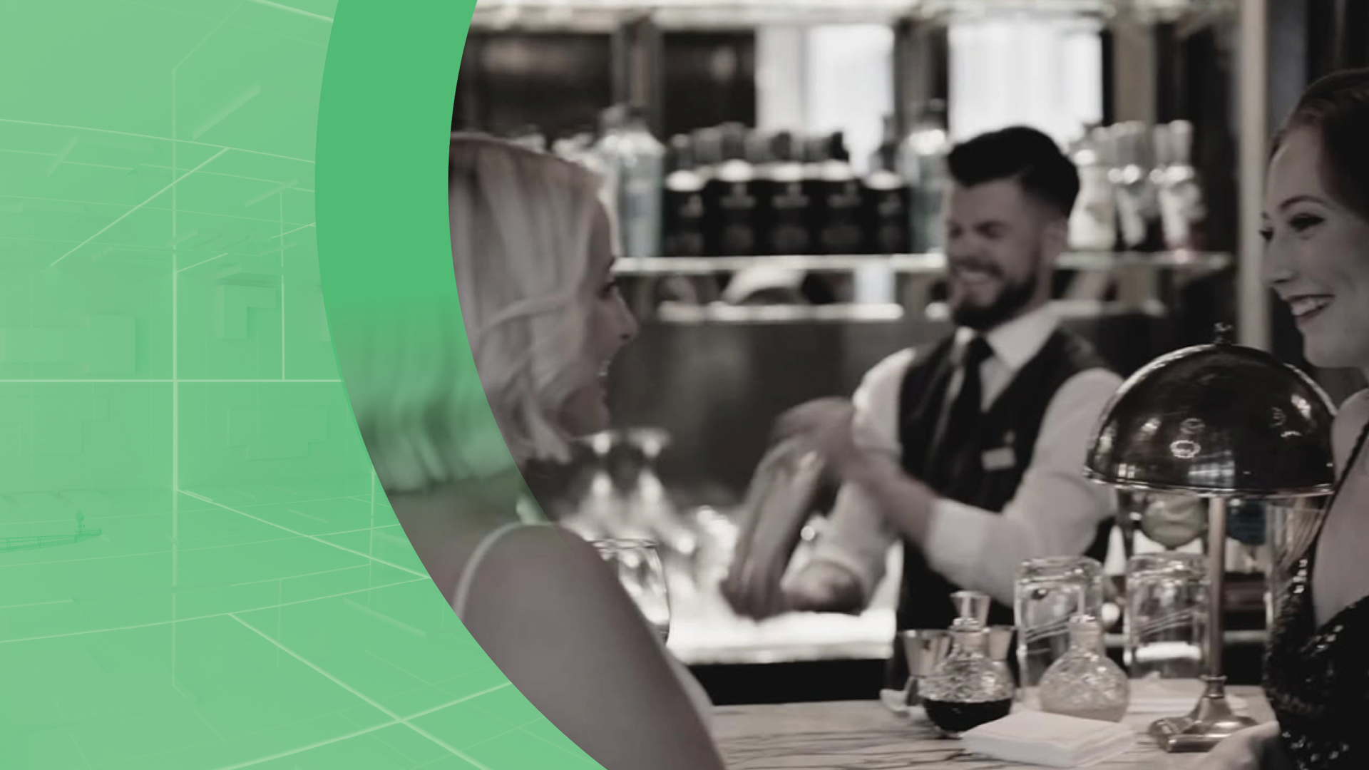 Bartender mixing a drink