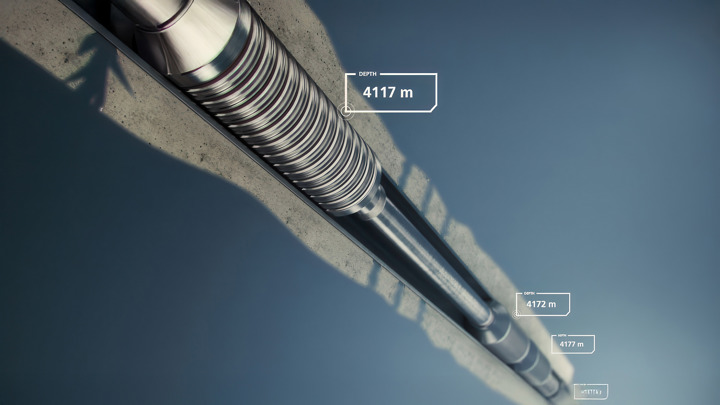 A close up image of the 612WAB completion tool illustrating critical isolation in deep water application.